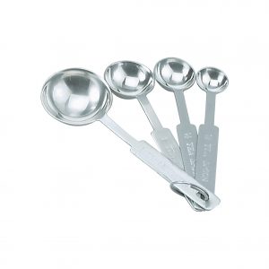 Tablekraft CHEF INOX MEASURING SPOON SET-4pc 18/8 1.25/2.25/5/15ml
