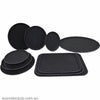 Chef Inox ROUND TRAY - FIBREGLASS NON SLIP 400mm BLACK