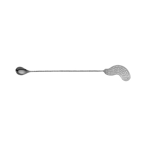 Moda  BAR SPOON-S/S | 390mm | WITH STRAINER  GUN METAL (Each)