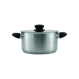 Chef Inox SAUCEPOT-S/S 240x140mm 6.0lt w/LIDBAKELITE HDL CLUB EA