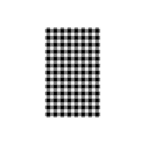 Moda  GINGHAM GREASEPROOF PAPER 190x310mm | 200 sheets/Pack BLACK (Pack )