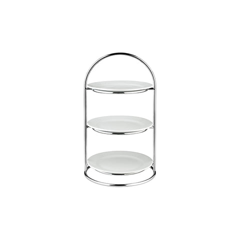 Athena  PLATE STAND-S/S | 3 TIER | 230mm Ø | 408mm H TO SUIT 200mm Ø PLATE (Each)