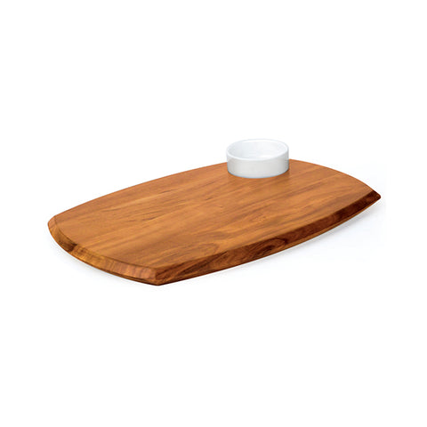 Athena  SERVICE BOARD-W/SAUCE DISH | 362x255mm  ACACIA (Each)
