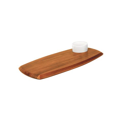 Athena  SERVICE BOARD-W/SAUCE DISH | 362x180mm  ACACIA (Each)