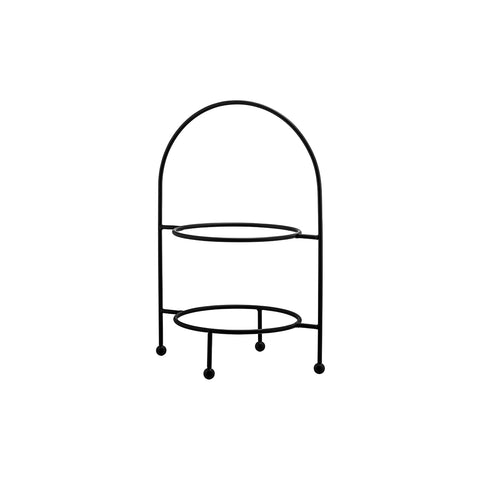 Trenton  DISPLAY STAND-ROUND | 2 TIER | 470mm H  BLACK (Each)