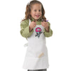 Kids White Bib Apron with Freeze Screen Print