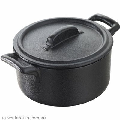 Revol  BELLE CUISINE CHARCOAL COCOTTE W/LID ROUND 200ml EA