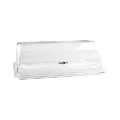 Alkan Zicco  ROLL TOP RECT COVER-530x325mm CLEAR POLYCARBONATE (Each)