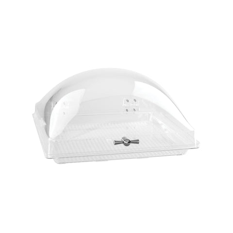 Alkan Zicco  DOME COVER W/FIXED BASE-350x350mm CLEAR POLYCARBONATE (Each)