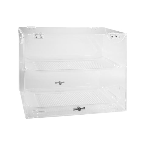 Alkan Zicco  DISPLAY CABINET-2 TRAY | 480x400x360mm CLEAR POLYCARBONATE (Each)