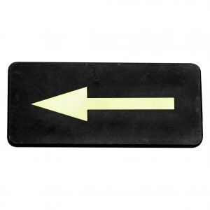 Chef Inox WALL SIGN: "Arrow Symbol" GOLD ON BLACK EA