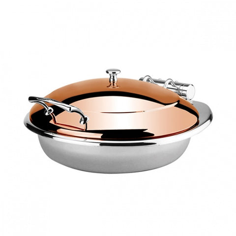 Athena PRINCESS INDUCTION CHAFER-18/10 | ROUND | 6.1lt GOLDEN ROSE LID (Set)