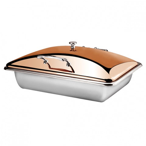 Athena PRINCESS INDUCTION CHAFER-18/10 | RECT. | 1/1 SIZE GOLDEN ROSE LID (Set)