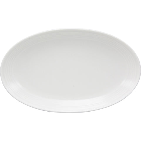 Rene Ozorio RIMMED OVAL PLATE-180mm AURA MATT WHITE (304018) EA
