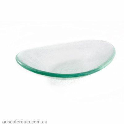 Han OVAL BOWL W/RAISED ENDS 400x280mm CLEAR