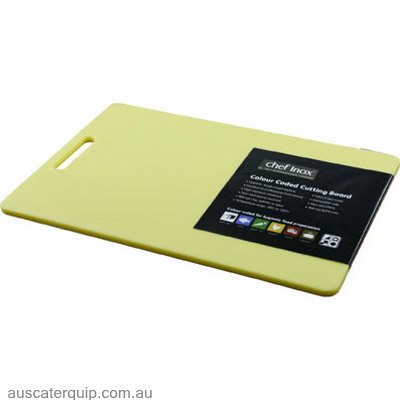 Chef Inox CUTTING BOARD-PP 300x450x12mm YELLOW W/HDL