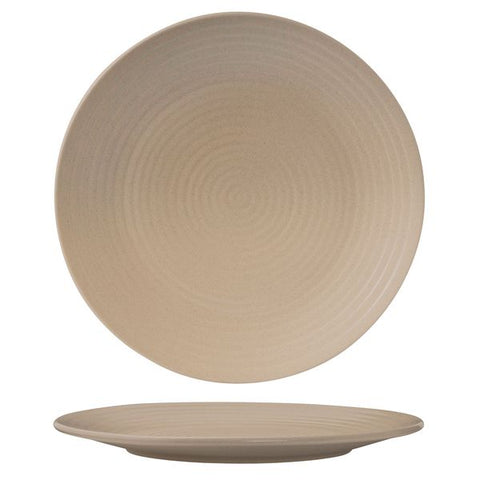 Zuma SAND ROUND COUPE RIBBED PLATE-265mm Ø  (x6)