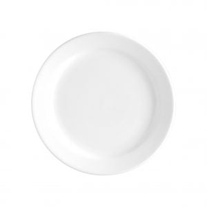 Vitroceram ROUND PLATE-180mm Narrow Rim WHITE EA