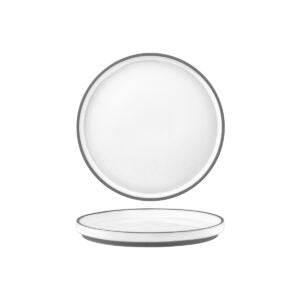 Tablekraft MUSE WHITE PLATE RIMMED 210x22mm EA