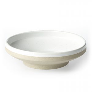 Tablekraft SOHO ROUND BOWL FOOTED WHITE PEBBLE 153x50mm EA