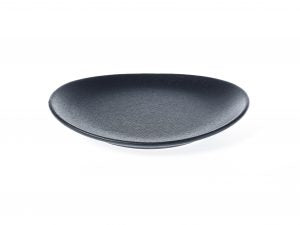 Tablekraft BLACK OVAL PLATE-250x220mm EA