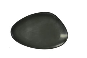 Tablekraft BLACK OVAL PLATE-295x250mm EA