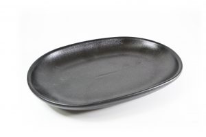 Tablekraft BLACK OVAL SERVING PLATTER-305x210mm EA