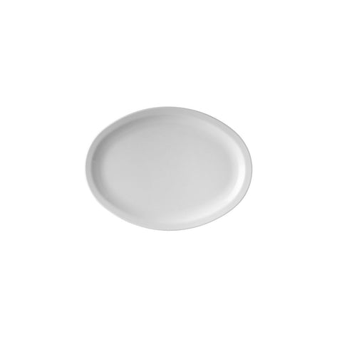 Ryner Melamine DINNERWARE OVAL NARROW RIM PLATE-335mm WHITE (x6)