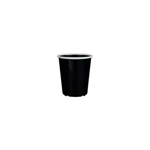 Ryner Melamine EVOKE CUP-80x80x94mm |295ml BLACK W/WHITE LINE (x12)