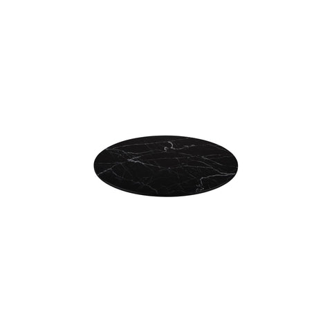 Ryner Melamine  ROUND FLAT PLATTER-330mm Ø BLACK MARBLE (Each)