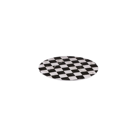Ryner Melamine  ROUND FLAT PLATTER-330mm Ø CHECKERED (Each)