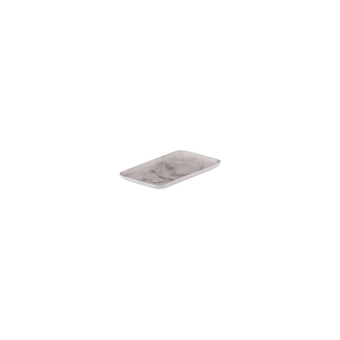 Ryner Melamine  RECT. COUPE PLATTER-205x140mm WHITE MARBLE (Each)