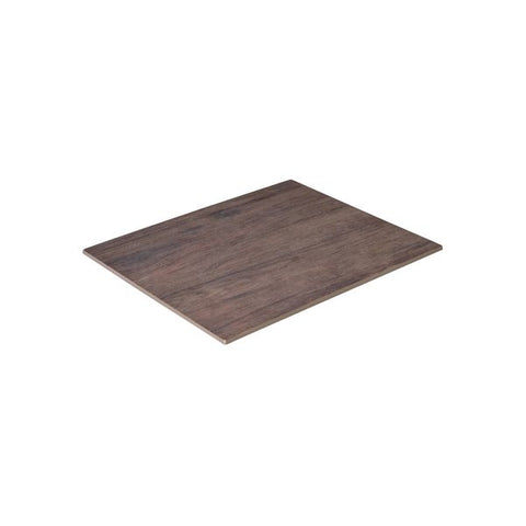 Ryner Melamine WOOD DECO RECT FLAT PLATTER-325x265mm DARK BROWN (Each)