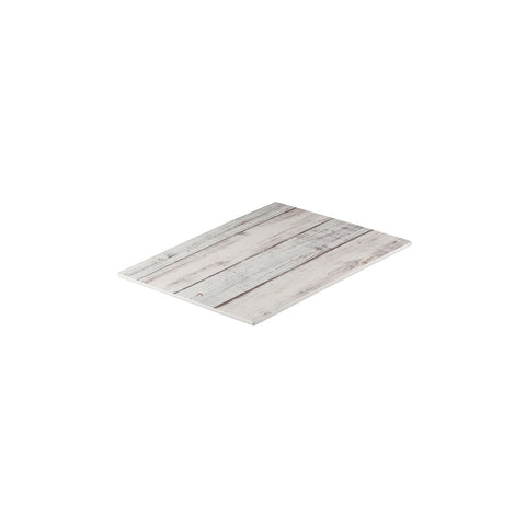 Ryner Melamine  RECT FLAT PLATTER-325x265mm WHITEWASH (Each)