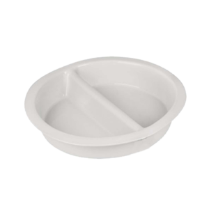 Chef Inox ROUND PORCELAIN INSERT DIVIDED 380x65mm, 4.8lt EA