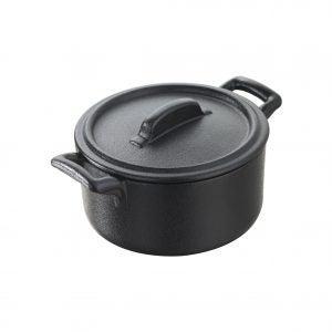 Revol  BELLE CUISINE CHARCOAL COCOTTE W/LID ROUND 200ml EA