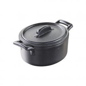 Revol REVOL BELLE CUISINE CHARCOAL MINI COCOTTE W/LID 75x65mm