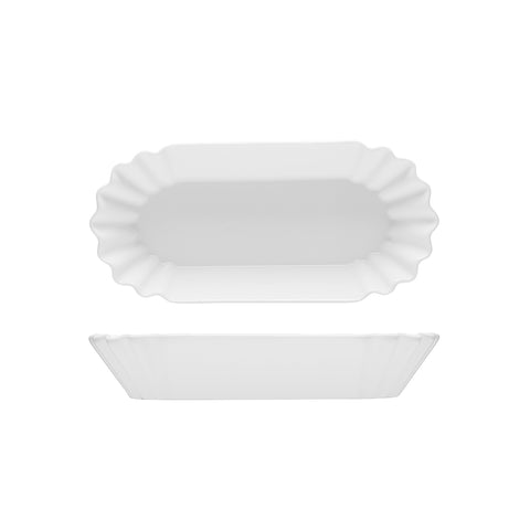 Fortessa FOOD TRUCK HOT DOG PLATE-215x100mm WHITE (x4)