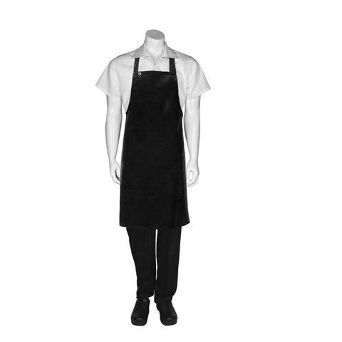 Black Long PVC Bib Apron