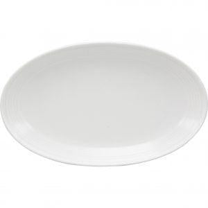 Rene Ozorio RIMMED OVAL PLATE-180mm AURA MATT WHITE (304018) EA
