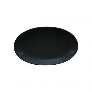 Rene Ozorio RIMMED OVAL PLATE-180mm AURA MATT BLACK (304018) EA