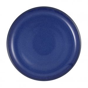 Tablekraft ARTISTICA ROUND PLATE-220mm Rolled Edge REACTIVE BLUE EA