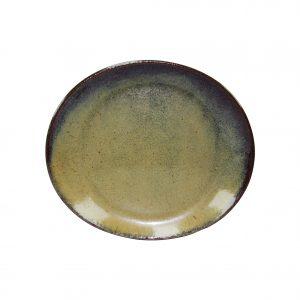 Tablekraft ARTISTICA OVAL PLATE-210x190mm REACTIVE BROWN EA