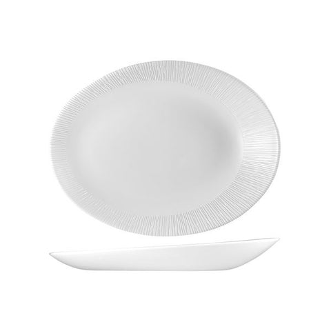 Churchill BAMBOO ORB OVAL PLATE-290x227x38mm  WHITE (x12)