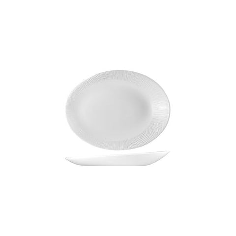 Churchill BAMBOO ORB OVAL PLATE-195x150x25mm  WHITE (x12)