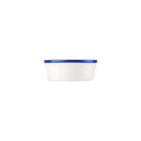 Churchill RETRO BLUE PIE DISH-135mm Ø | 500ml  WHITE W/BLUE LINE (x12)