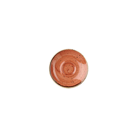 Churchill STONECAST ESPRESSO SAUCER-118mm Ø SPICED ORANGE (x12)