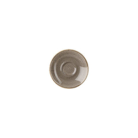 Churchill STONECAST ESPRESSO SAUCER-118mm Ø PEPPERCORN GREY (x12)