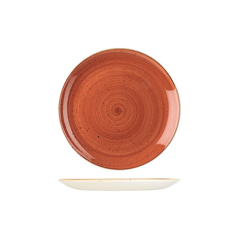Churchill STONECAST ROUND COUPE PLATE-217mm Ø  SPICED ORANGE (x12)