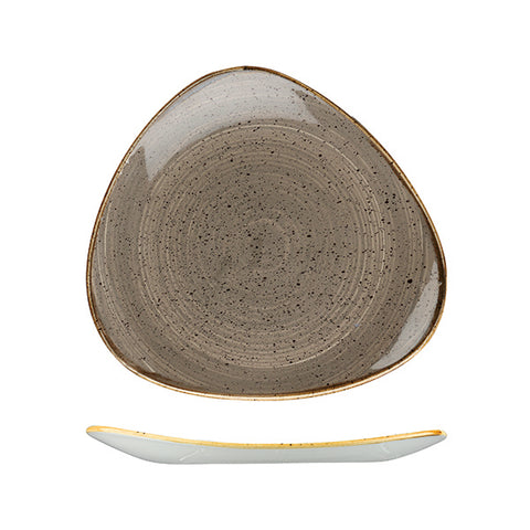 Churchill STONECAST TRIANGULAR PLATE-300mm  PEPPERCORN GREY (x6)